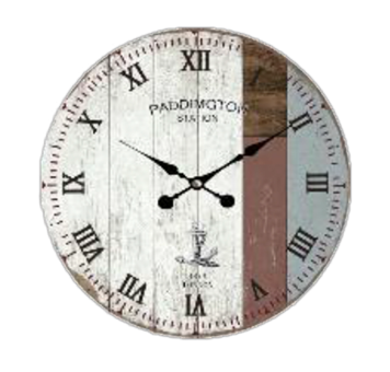 RELOJ MADERA RAYAS
