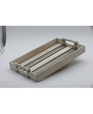 BANDEJA MADERA METAL MEDIANA