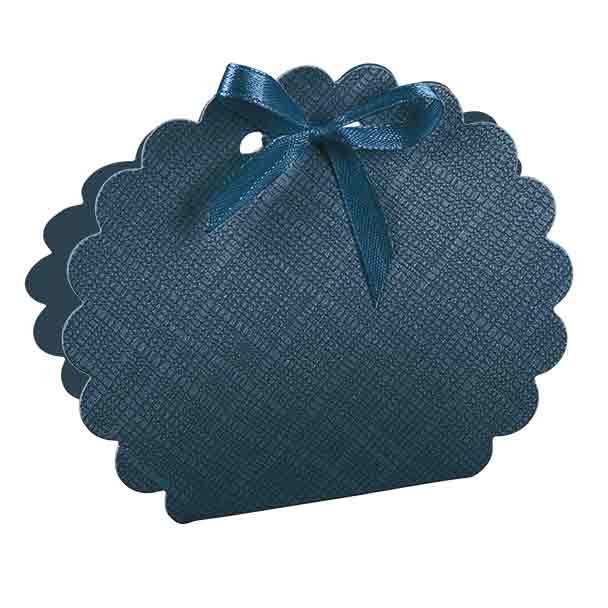 CAJAS BORSA ROTONDA  JUTA BLU