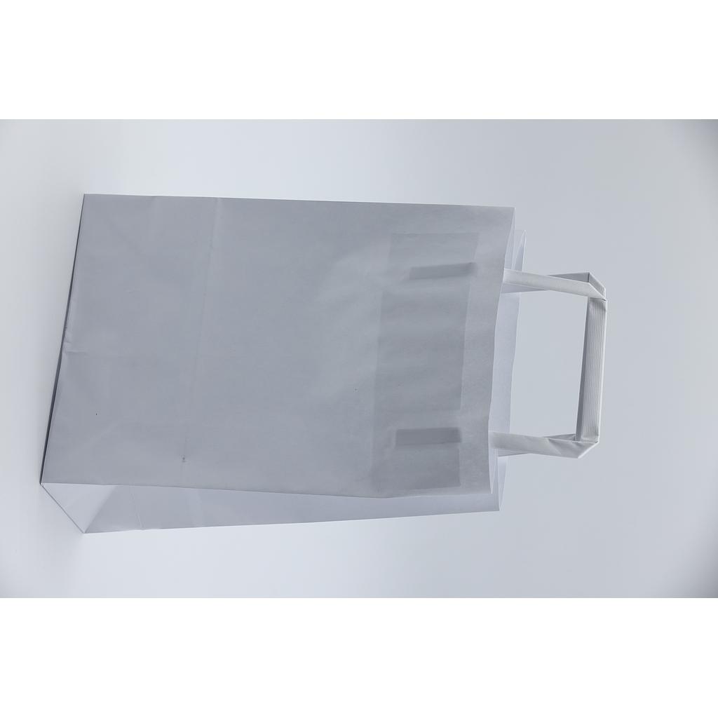 SHOPPER COLORATO PIATTINA BIANCO 18x7x25