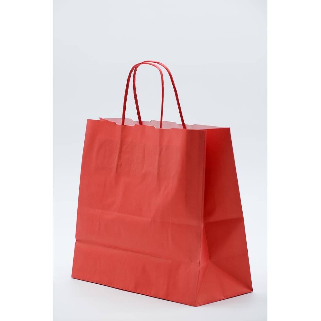 SHOPPER COLORATO TWISTED RED 18X7X24