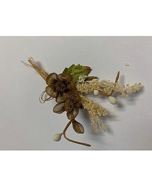 OBJETISTICA PICK FIORE ORGANZA MARRONE  