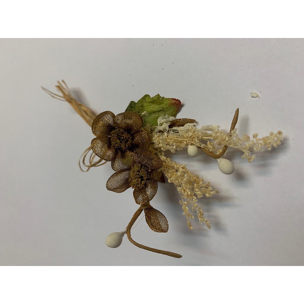 OBJETISTICA PICK FIORE ORGANZA MARRONE  