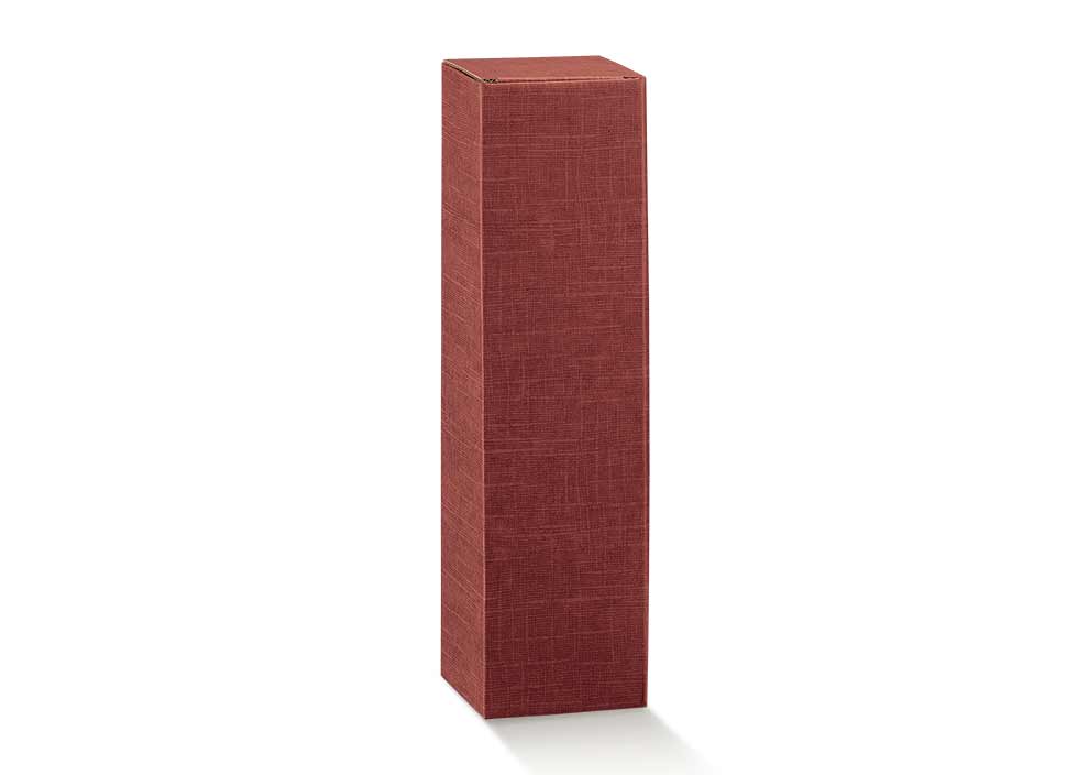 SCATOLA 1 BOT. LICOR SETA BORDEAUX 3.5x3.5x11.5"