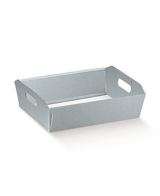 CESTO PELLE GRIGIO 310X220X90