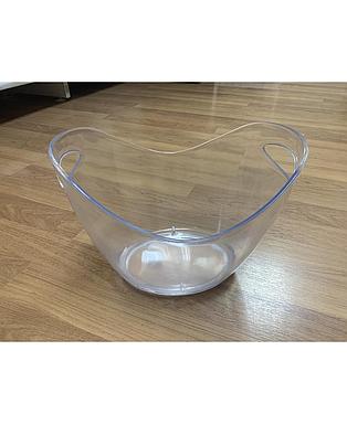 HIELERA GRANDE TRANSPARENTE 8LT 34.5X25.5X25
