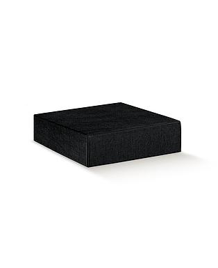 CANTINETTA 4 BOT. SETA NERO 13.5x14.5x3.5"
