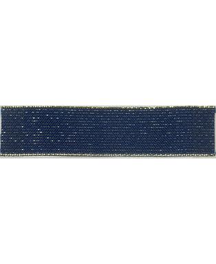 CINTA 1.5" - 25 YARDAS AZUL CON DORADO