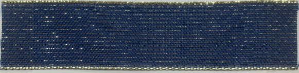 CINTA 1.5" - 25 YARDAS AZUL CON DORADO