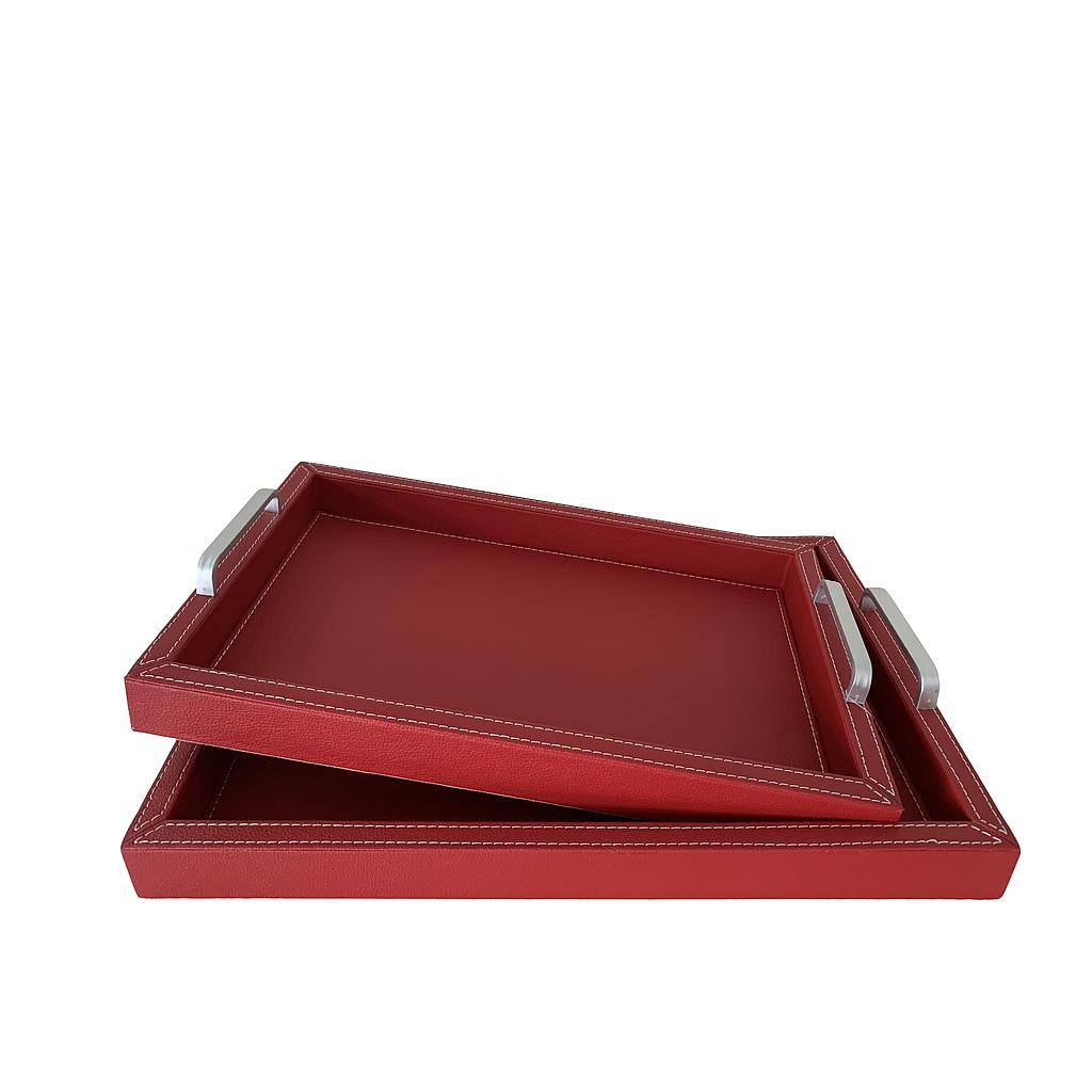 BANDEJA GRANDE ROJA 45X33X4