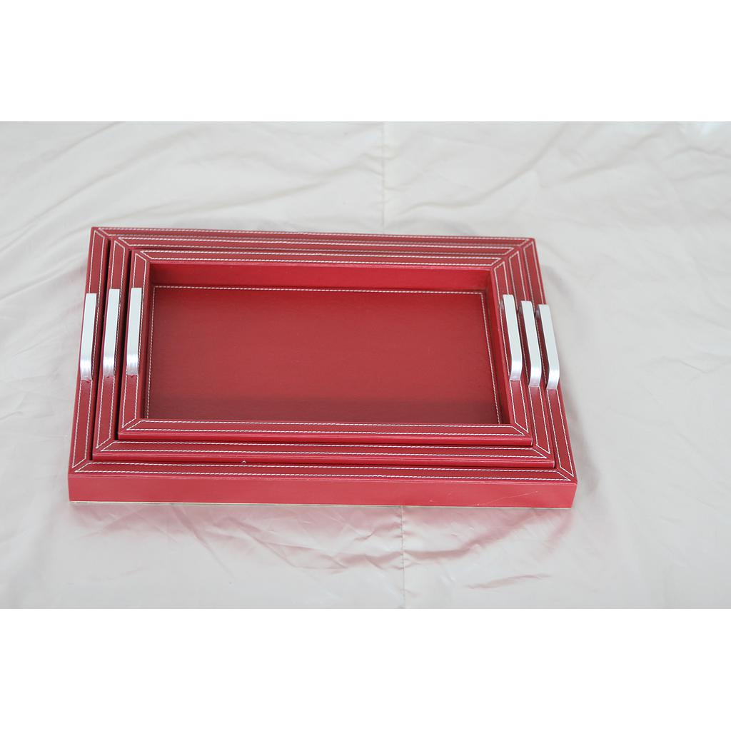 BANDEJA MEDIANA ROJA 40X29X4