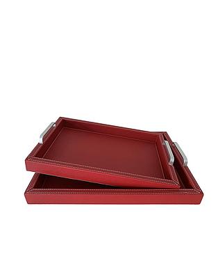 BANDEJA PEQUENA ROJA 37X24X4