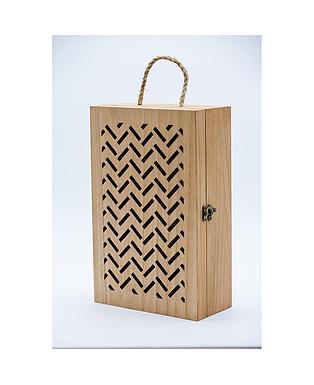 VINERA 2 BOT TROQUELADA MADERA  8.2X3.9X13.7