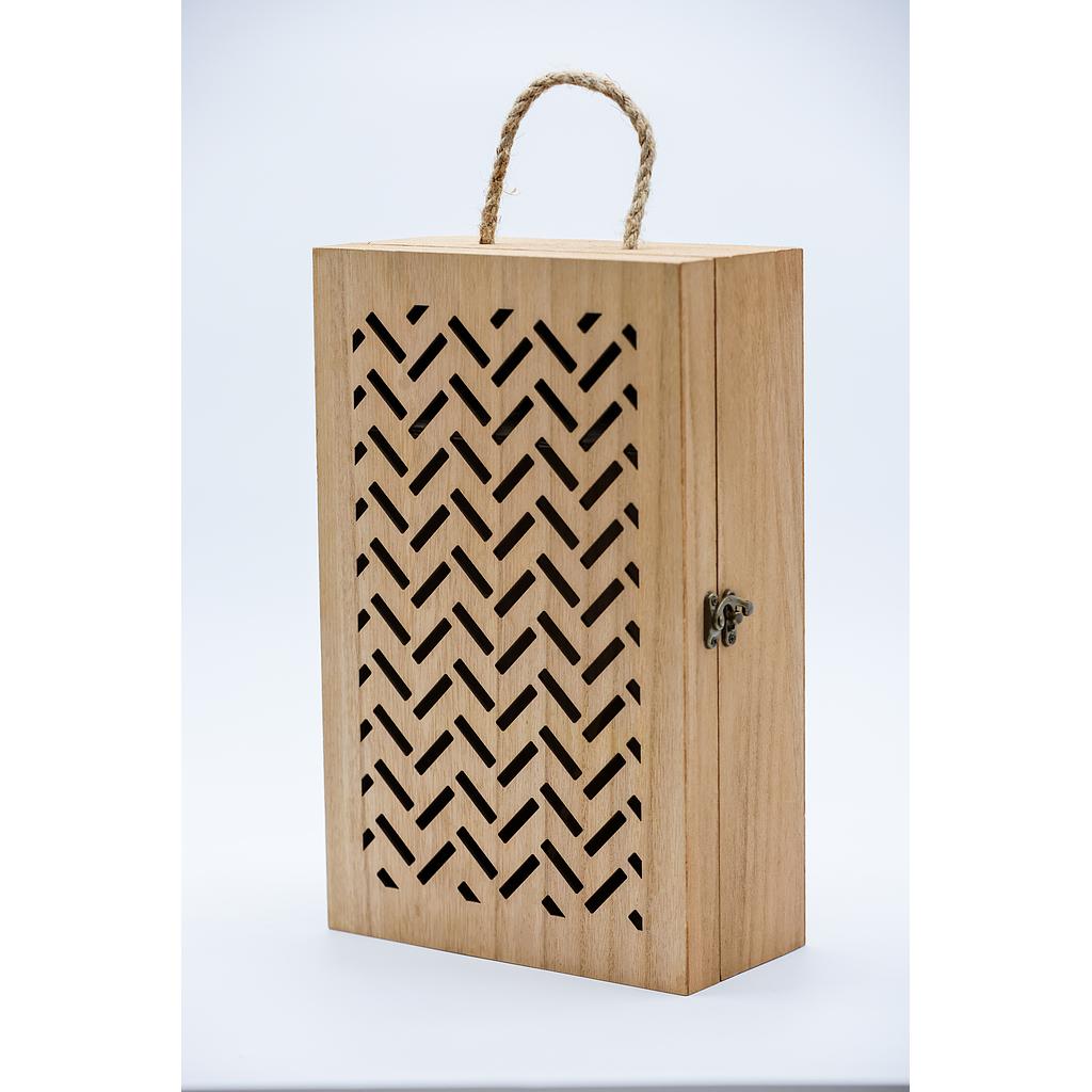VINERA 2 BOT TROQUELADA MADERA  8.2X3.9X13.7