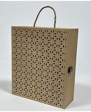 VINERA 3 BOT TROQUELADA MADERA  11.8X3.9X13.7