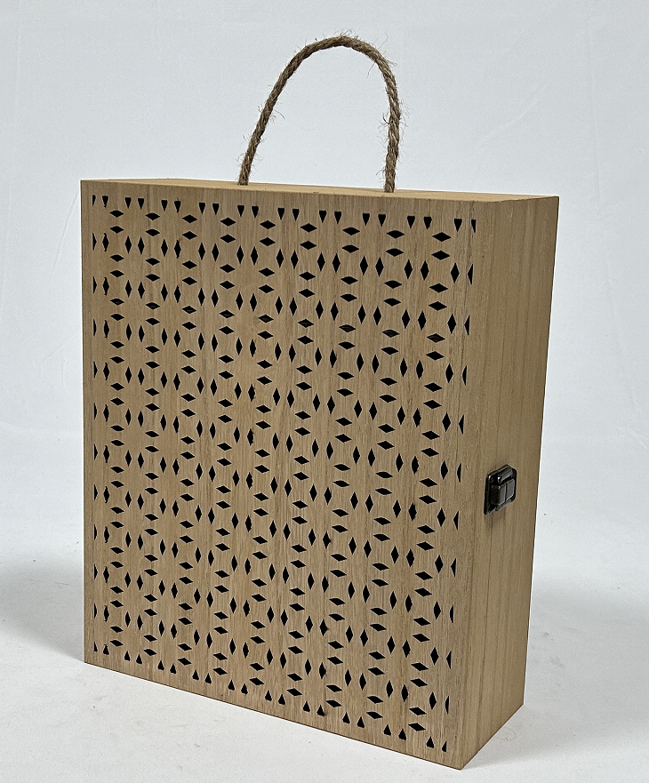 VINERA 3 BOT TROQUELADA MADERA  11.8X3.9X13.7