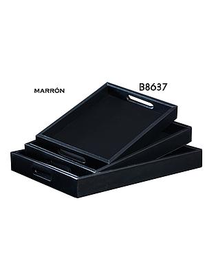 BANDEJA PIEL MARRON GRANDE 42.7x31.7x5
