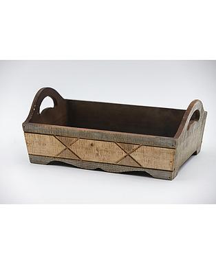 CANASTA MADERA PEQUEÑA 30X21x13
