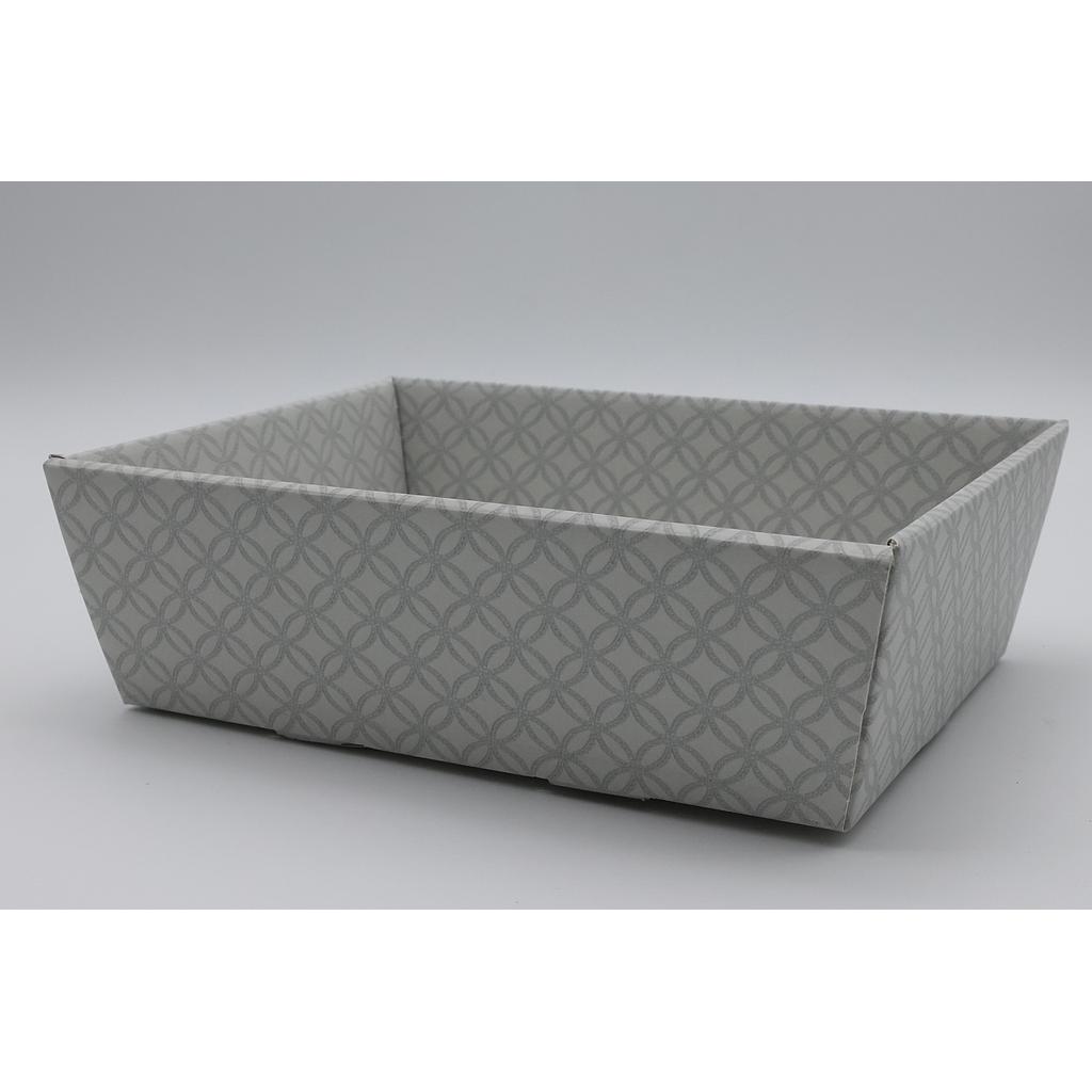 VASSOIO CONICO MATELASSE GRIGIO 230X170X80