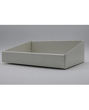 VASSOIO PELLE BIANCO  310x240x105