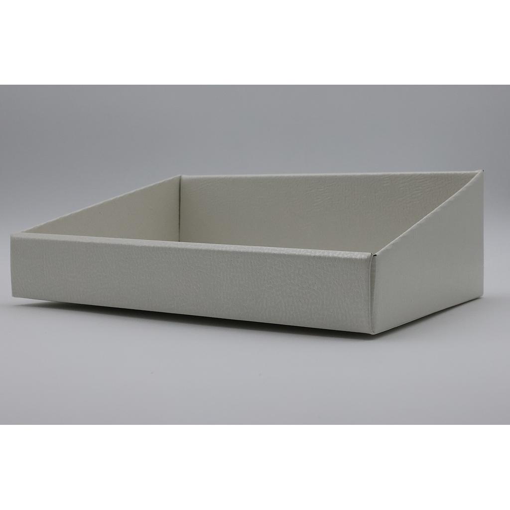 VASSOIO PELLE BIANCO  310x240x105