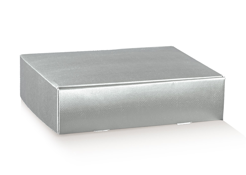 Cantinetta 3 Bot Skin Argento 13.5x11x3.5"