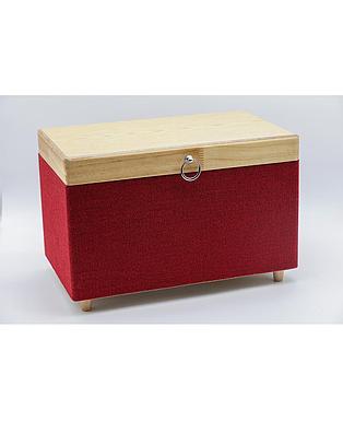 Baúl XX pequeño piel t/madera 30x15x15