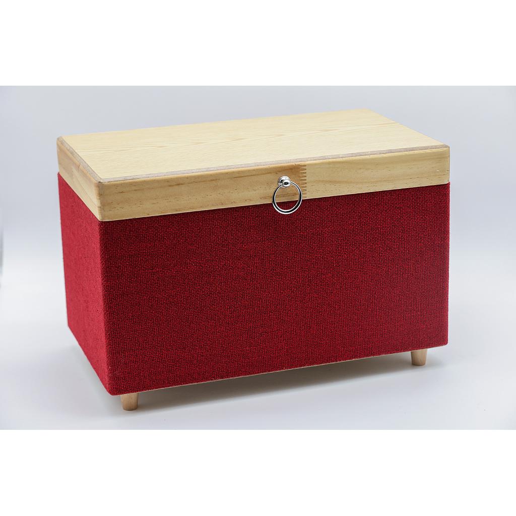 Baúl XX pequeño piel t/madera 30x15x15