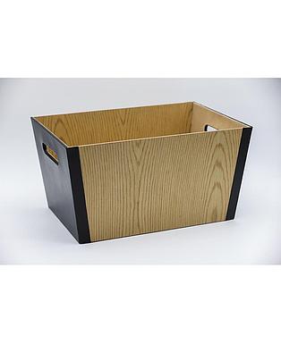 Revistero mediano madera piel 35x23x18