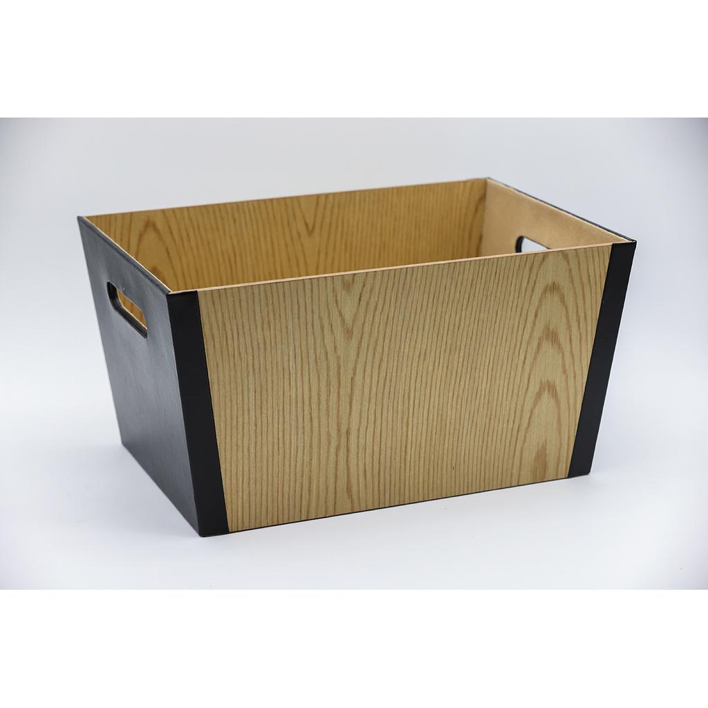 Revistero mediano madera piel 35x23x18