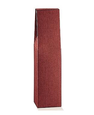 SCATOLA 1 BOTT SETA BORDEAUX 3.5x3.5x14.5"