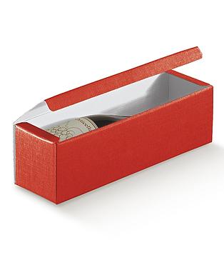 CANTINETTA 1 BOTT. SETA ROSSO 13.5x3.5x3.5"