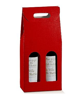 SCATOLA 2 BOT. SETA ROSSO 7x3.5x14.5"