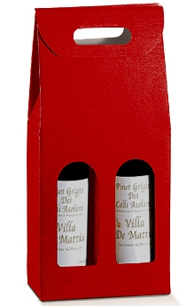 SCATOLA 2 BOT. SETA ROSSO 7x3.5x14.5"