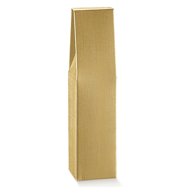 SCATOLA 1 BOT SETA ORO 3.5x3.5x14.5"