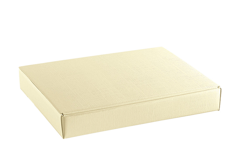 SCATOLA CORNICE SETA AVORIO 330X270X30