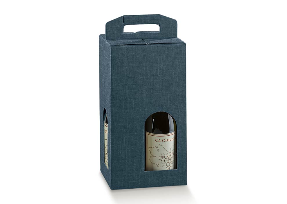 SCATOLA 4 BOT.  JUTA BLU
