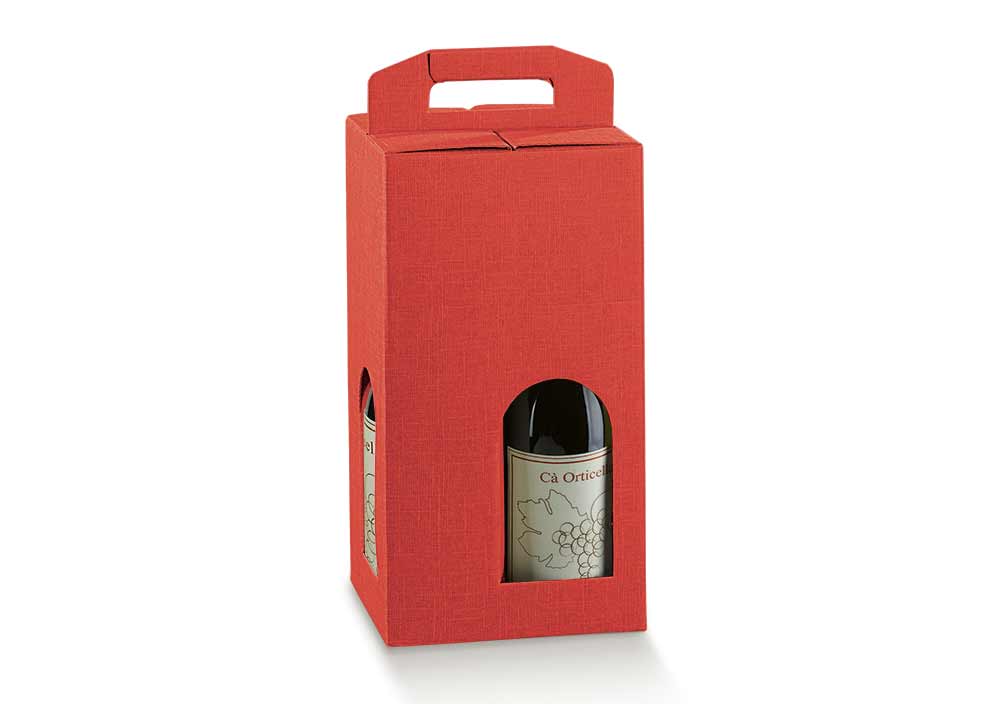 SCATOLA 4 BOT SETA ROSSO