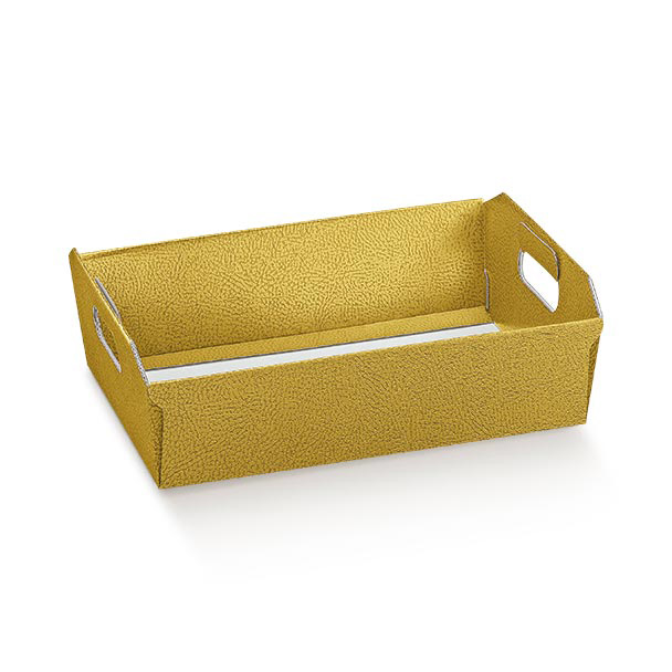 CESTO PELLE ORO 310X220X90