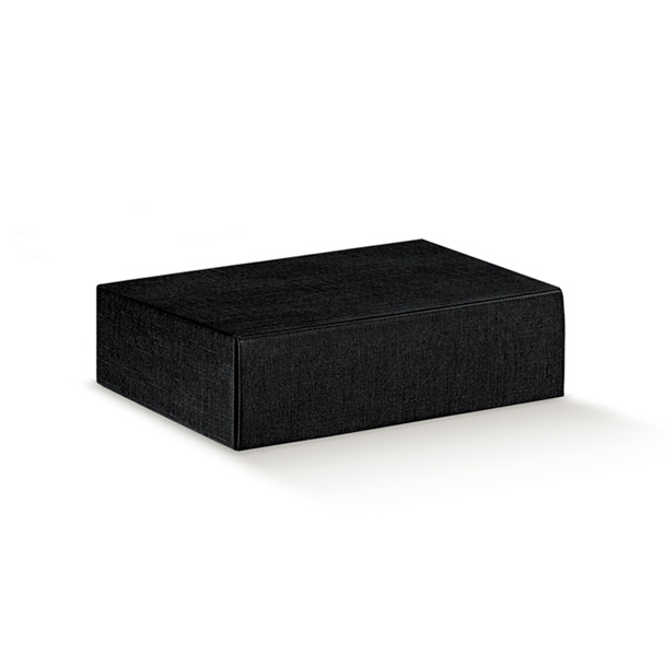 CANTINETTA 3 BOTT. SETA NERO 13.5x11x3.5"