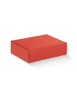 CANTINETTA 3 BOTT. SETA ROSSO 13.5x11x3.5"