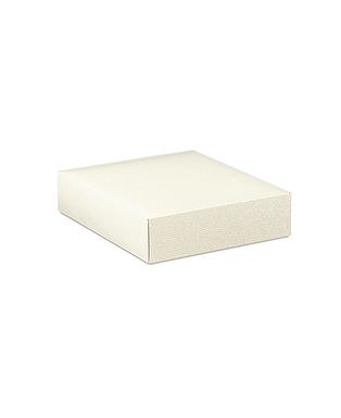 CANTINETTA 4 BOTT. PELLE BIANCO 13.5x14.5x3.5"