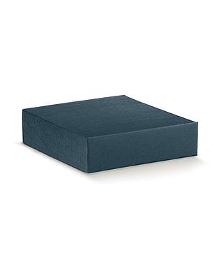 CANTINETTA 4 BOTT. JUTA BLU  13.5x14.5x3.5"
