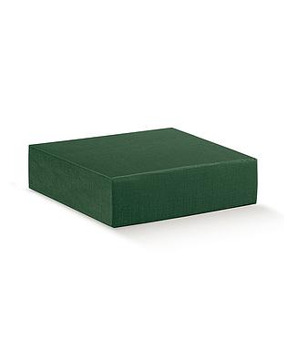 CANTINETTA 4 BOT. SETA VERDE 13.5x14.5x3.5"