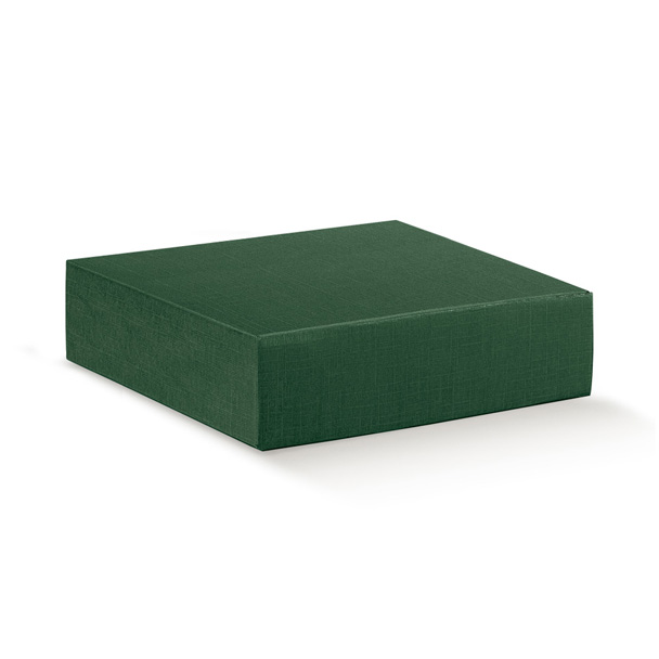 CANTINETTA 4 BOT. SETA VERDE 13.5x14.5x3.5"