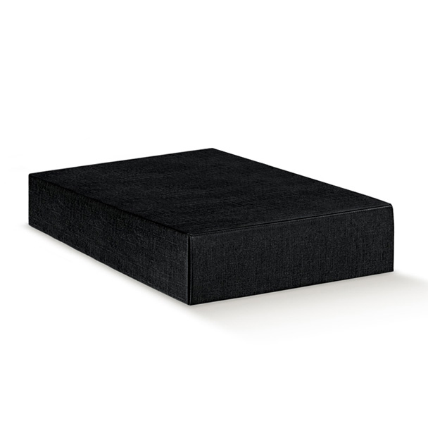 CANTINETTA 6 BOTT. SETA NERO 13.5x22x3.5"